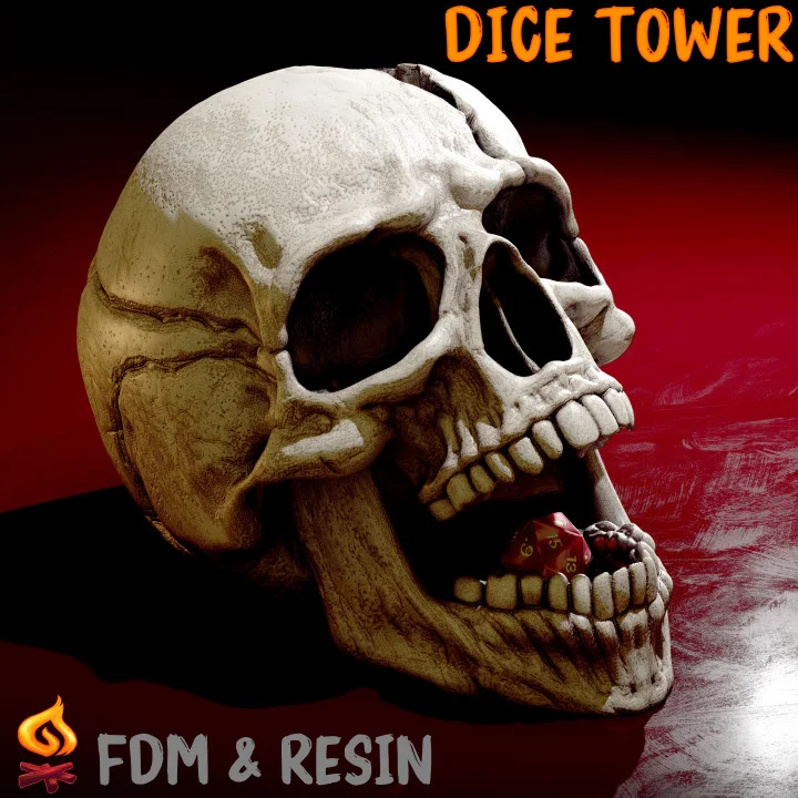 Skull Dice Tower — original Safehold STL collection