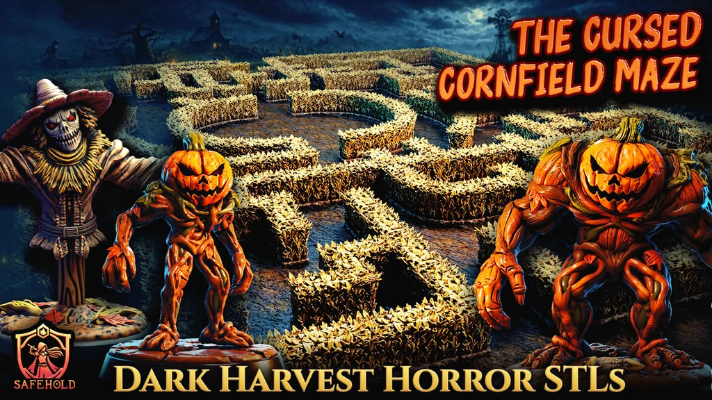 The Cursed Cornfield Maze — original Safehold render